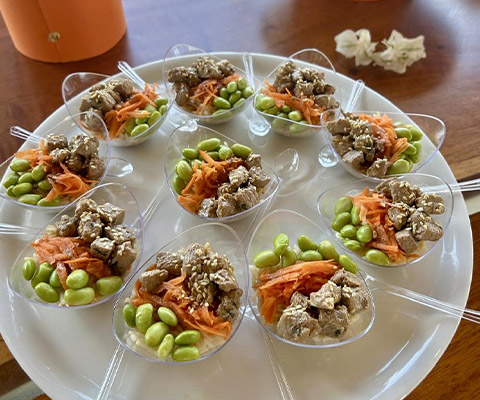 Mini poke bowl à Saint-Martin