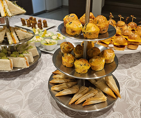 Buffet d'arrivée dans une villa à Saint-Martin